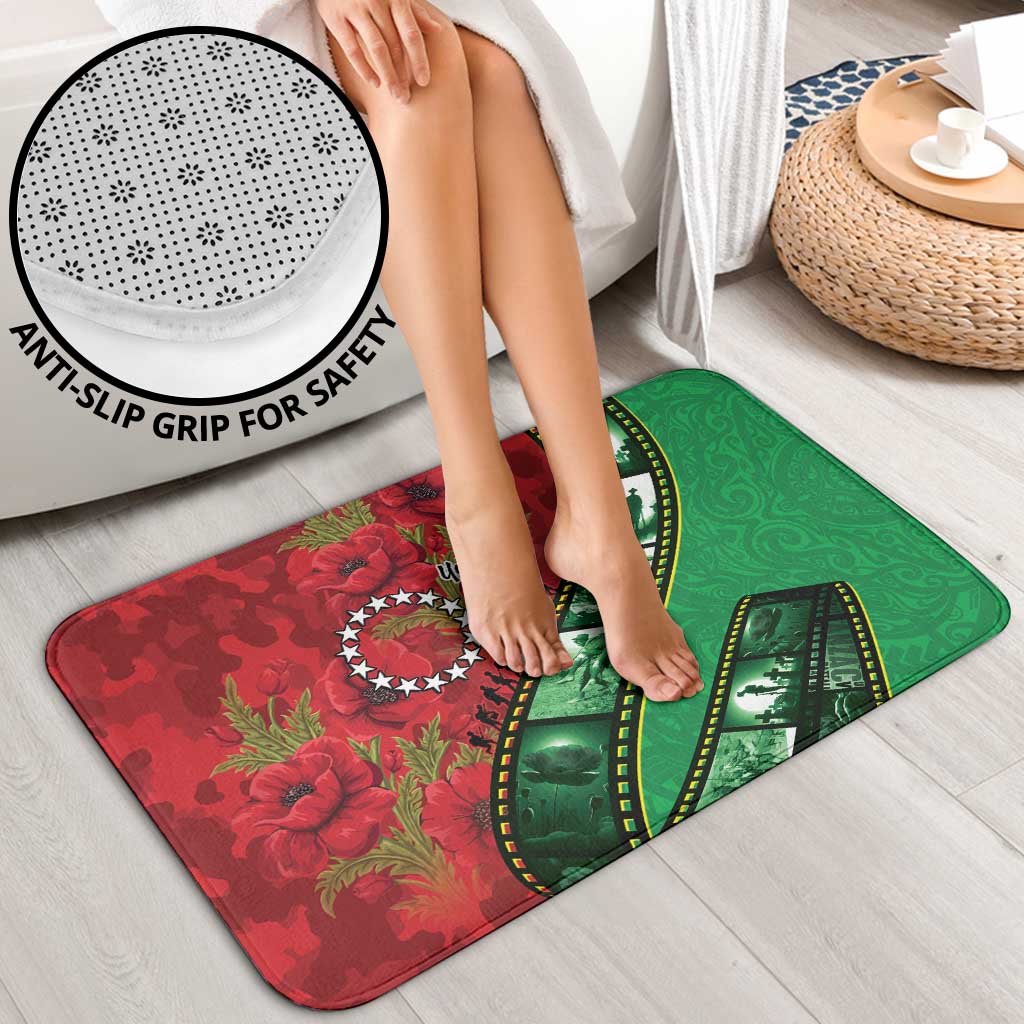 Personalised Cook Islands ANZAC 1915-2026 Filmstrip Bathroom Set Lest We Forget 25 April LT9 - Polynesian Pride