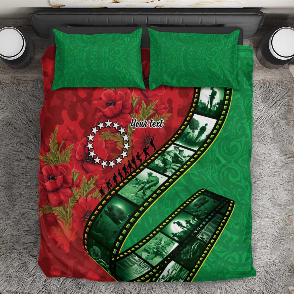Personalised Cook Islands ANZAC 1915-2026 Filmstrip Bedding Set Lest We Forget 25 April