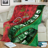 Personalised Cook Islands ANZAC 1915-2026 Filmstrip Blanket Lest We Forget 25 April LT9 - Polynesian Pride