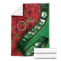 Personalised Cook Islands ANZAC 1915-2026 Filmstrip Blanket Lest We Forget 25 April LT9 - Polynesian Pride