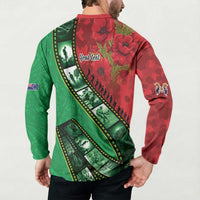 Personalised Cook Islands ANZAC 1915-2026 Filmstrip Button Sweatshirt Lest We Forget 25 April LT9 - Polynesian Pride