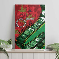Personalised Cook Islands ANZAC 1915-2026 Filmstrip Canvas Wall Art Lest We Forget 25 April LT9 - Polynesian Pride
