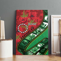 Personalised Cook Islands ANZAC 1915-2026 Filmstrip Canvas Wall Art Lest We Forget 25 April LT9 - Polynesian Pride
