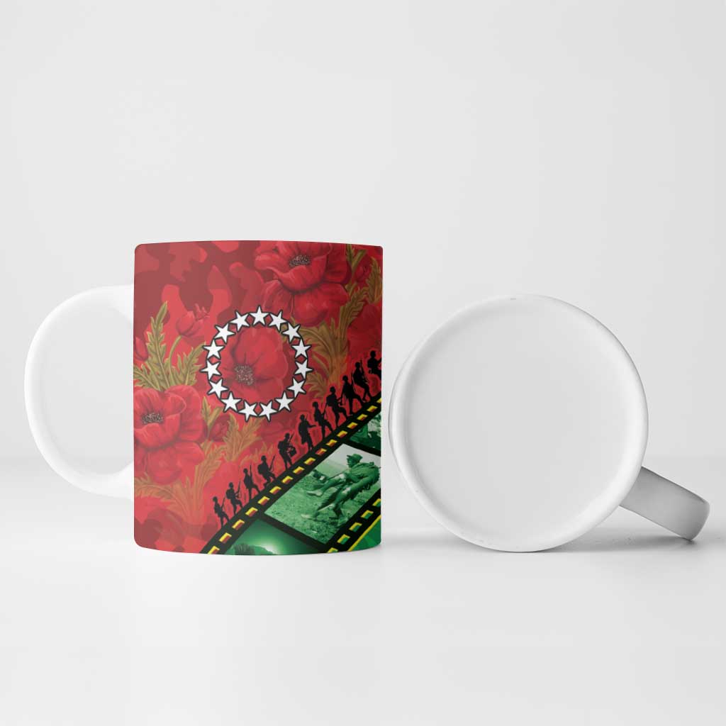 Personalised Cook Islands ANZAC 1915-2026 Filmstrip Ceramic Mug Lest We Forget 25 April LT9 - Polynesian Pride