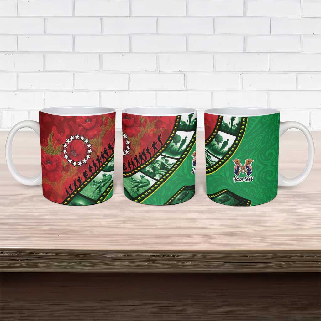 Personalised Cook Islands ANZAC 1915-2026 Filmstrip Ceramic Mug Lest We Forget 25 April LT9 - Polynesian Pride