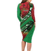 Personalised Cook Islands ANZAC 1915-2026 Filmstrip Family Matching Long Sleeve Bodycon Dress and Hawaiian Shirt Lest We Forget 25 April