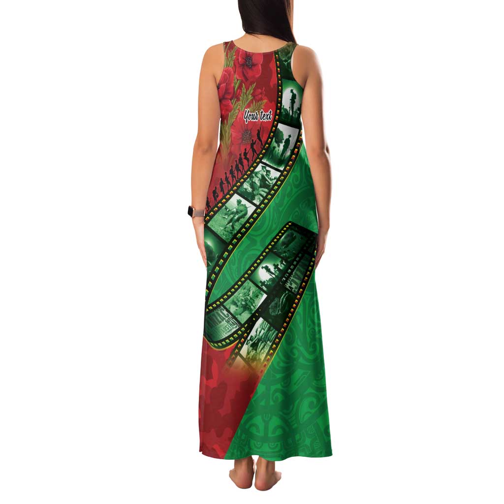 Personalised Cook Islands ANZAC 1915-2026 Filmstrip Family Matching Tank Maxi Dress and Hawaiian Shirt Lest We Forget 25 April