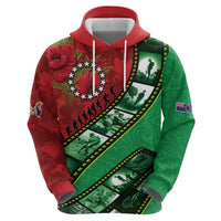 Personalised Cook Islands ANZAC 1915-2026 Filmstrip Hoodie Lest We Forget 25 April LT9 - Polynesian Pride