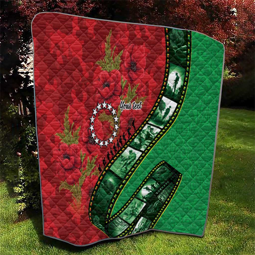 Personalised Cook Islands ANZAC 1915-2026 Filmstrip Quilt Lest We Forget 25 April LT9 - Polynesian Pride