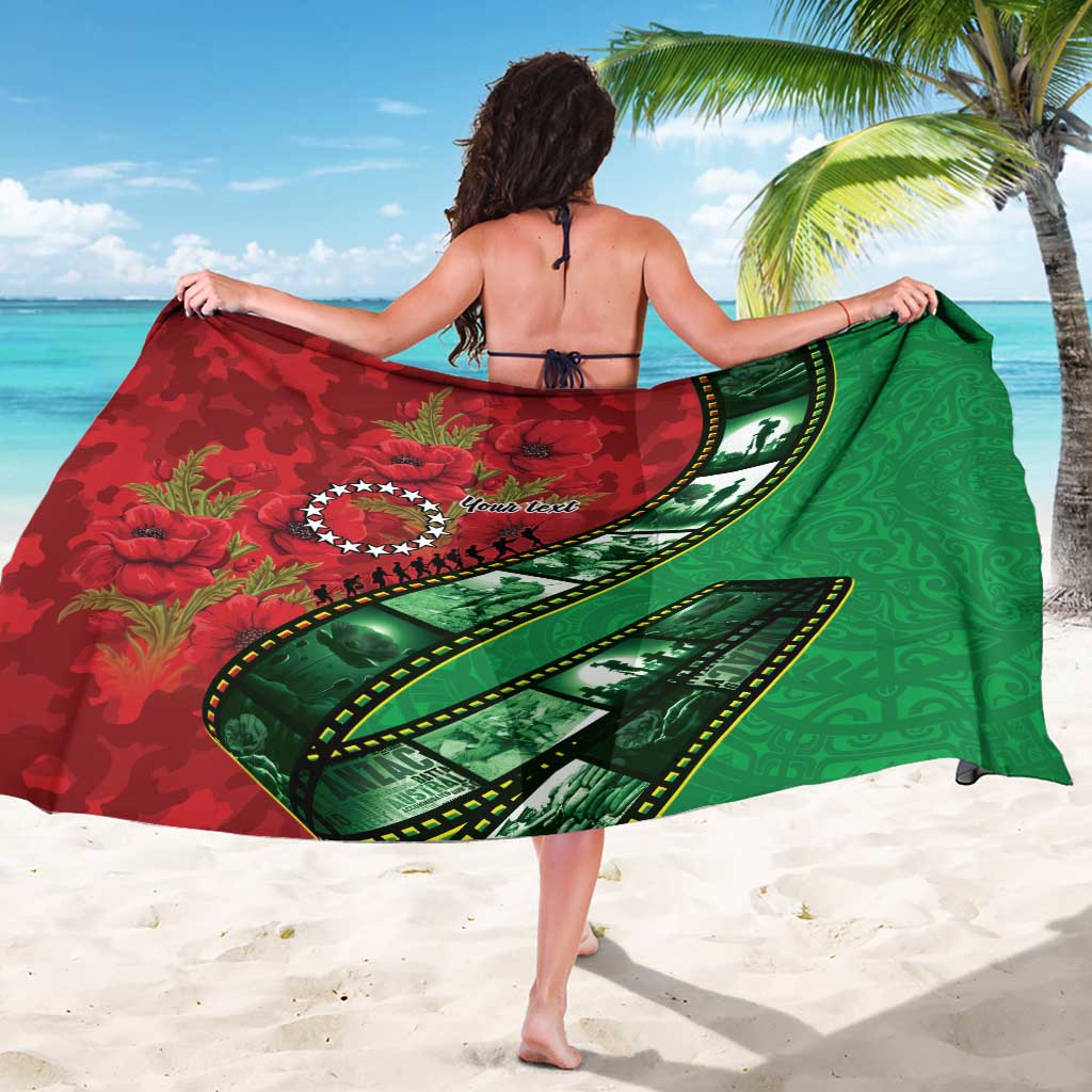 Personalised Cook Islands ANZAC 1915-2026 Filmstrip Sarong Lest We Forget 25 April LT9 - Polynesian Pride