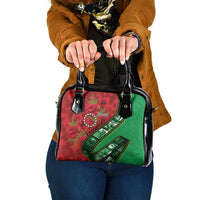 Personalised Cook Islands ANZAC 1915-2026 Filmstrip Shoulder Handbag Lest We Forget 25 April LT9 One Size Green - Polynesian Pride