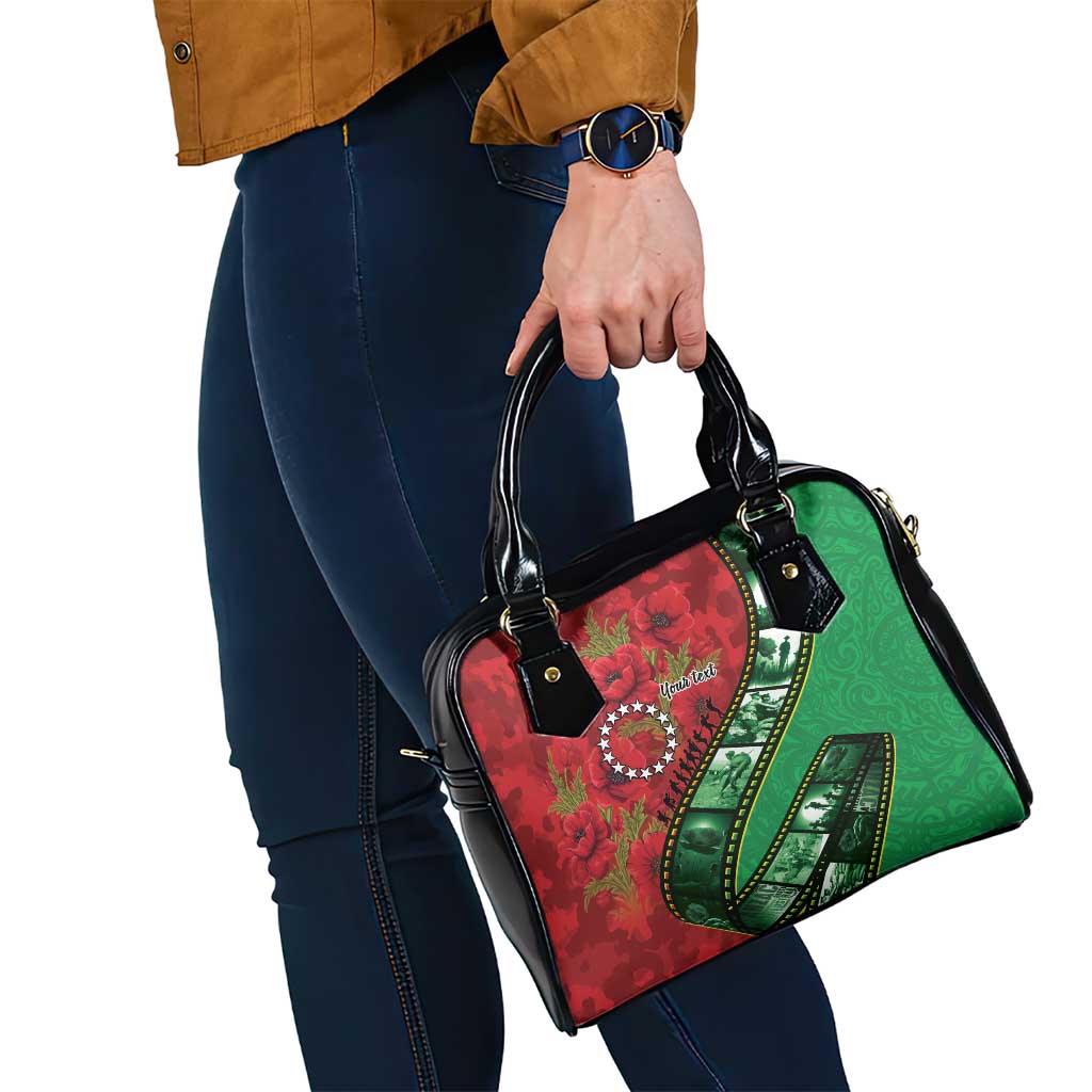 Personalised Cook Islands ANZAC 1915-2026 Filmstrip Shoulder Handbag Lest We Forget 25 April LT9 - Polynesian Pride