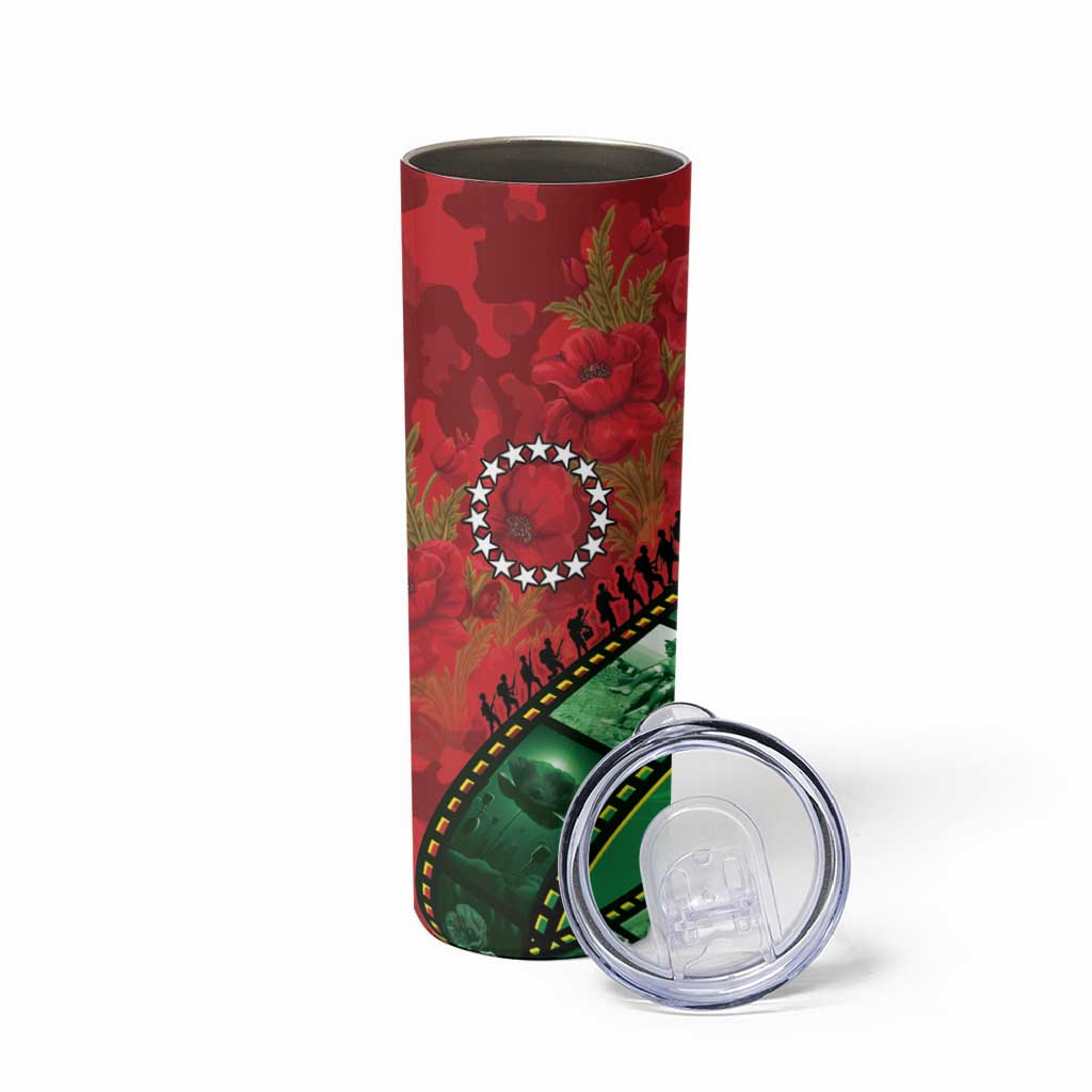 Personalised Cook Islands ANZAC 1915-2026 Filmstrip Skinny Tumbler Lest We Forget 25 April