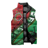 Personalised Cook Islands ANZAC 1915-2026 Filmstrip Sleeveless Puffer Jacket Lest We Forget 25 April