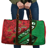 Personalised Cook Islands ANZAC 1915-2026 Filmstrip Travel Bag Lest We Forget 25 April LT9 Green - Polynesian Pride