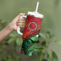Personalised Cook Islands ANZAC 1915-2026 Filmstrip Tumbler With Handle Lest We Forget 25 April