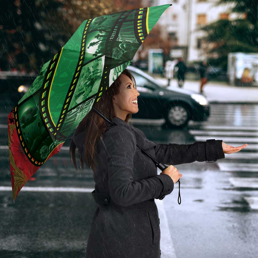 Personalised Cook Islands ANZAC 1915-2026 Filmstrip Umbrella Lest We Forget 25 April LT9 - Polynesian Pride