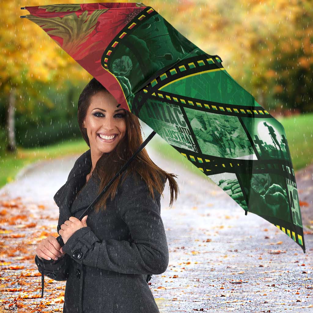 Personalised Cook Islands ANZAC 1915-2026 Filmstrip Umbrella Lest We Forget 25 April LT9 - Polynesian Pride