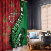 Personalised Cook Islands ANZAC 1915-2026 Filmstrip Window Curtain Lest We Forget 25 April LT9 - Polynesian Pride