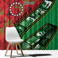 Personalised Cook Islands ANZAC 1915-2026 Filmstrip Window Curtain Lest We Forget 25 April LT9 - Polynesian Pride