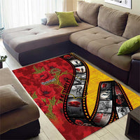 Personalised Niue ANZAC 1915-2026 Filmstrip Area Rug Lest We Forget 25 April LT9 - Polynesian Pride
