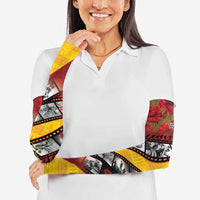 Personalised Niue ANZAC 1915-2026 Filmstrip Arm Sleeves Lest We Forget 25 April LT9 - Polynesian Pride