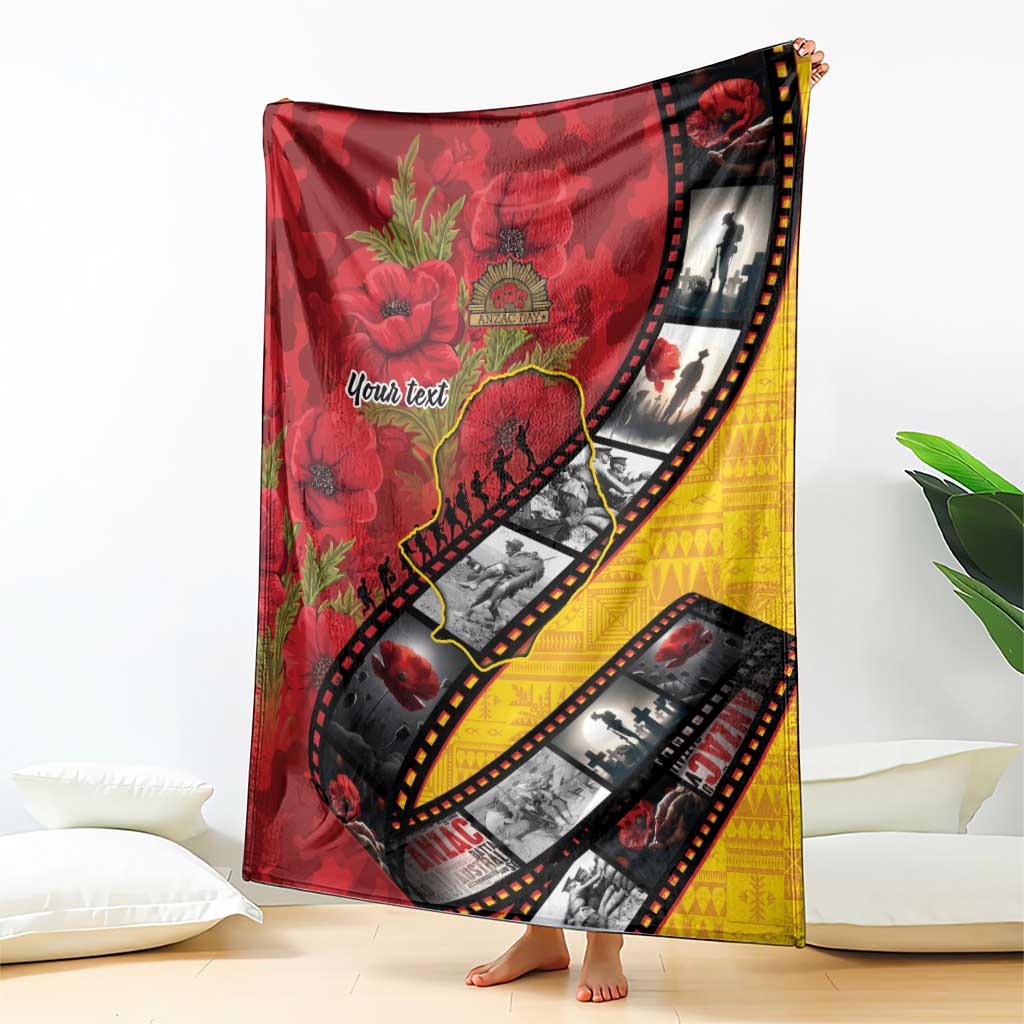 Personalised Niue ANZAC 1915-2026 Filmstrip Blanket Lest We Forget 25 April