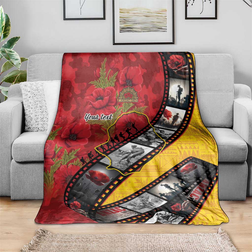 Personalised Niue ANZAC 1915-2026 Filmstrip Blanket Lest We Forget 25 April