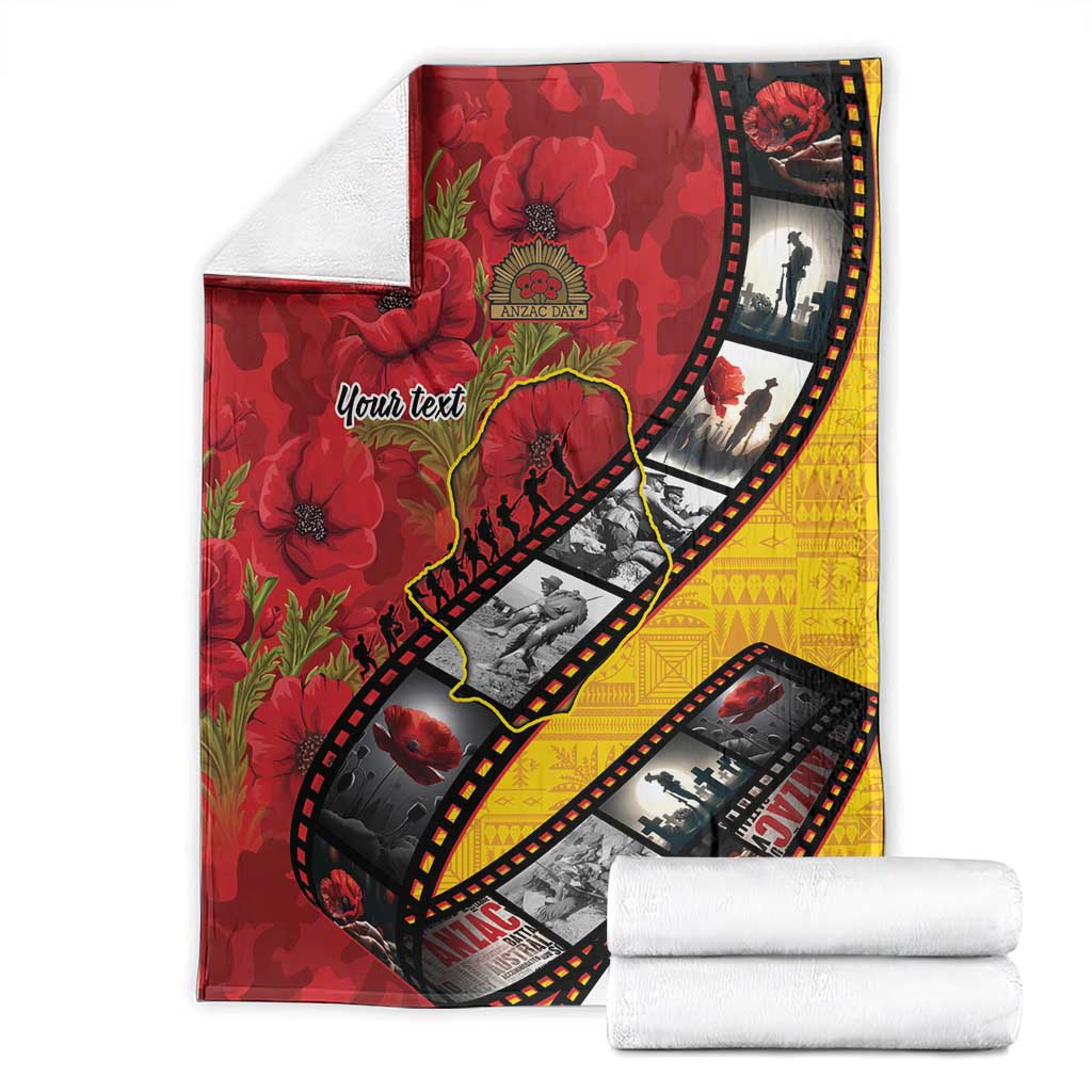 Personalised Niue ANZAC 1915-2026 Filmstrip Blanket Lest We Forget 25 April