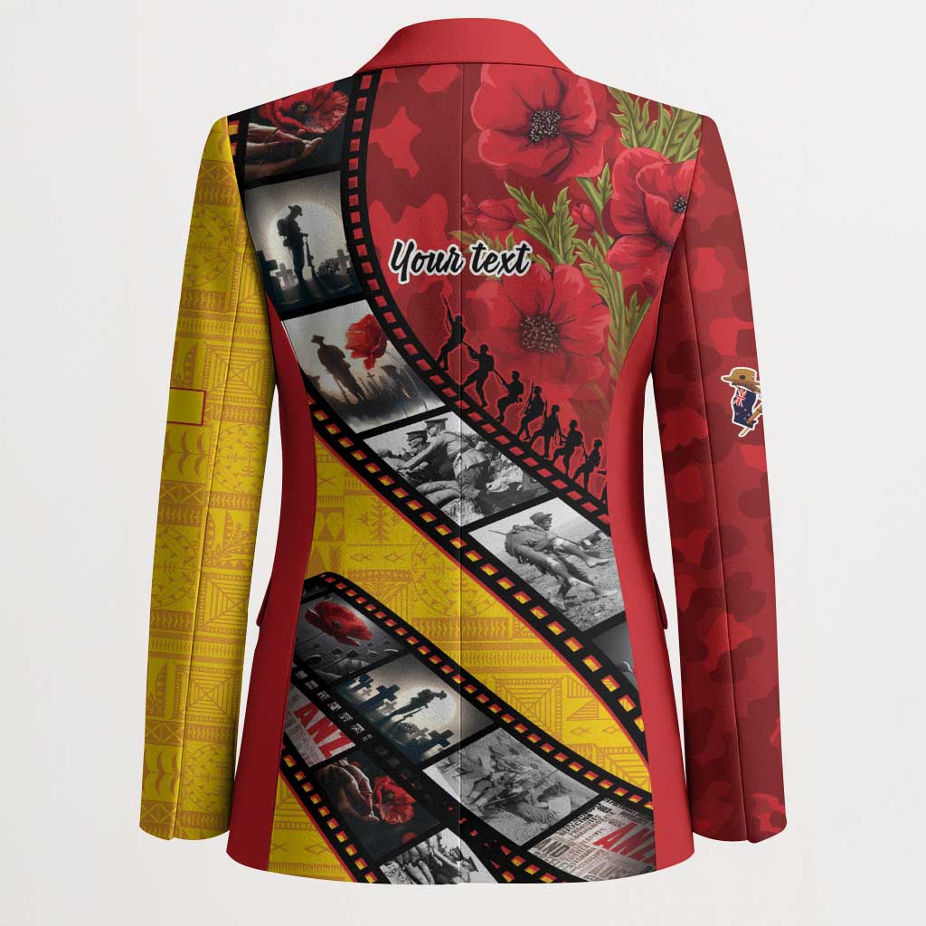 Personalised Niue ANZAC 1915-2026 Filmstrip Blazer Lest We Forget 25 April LT9 - Polynesian Pride