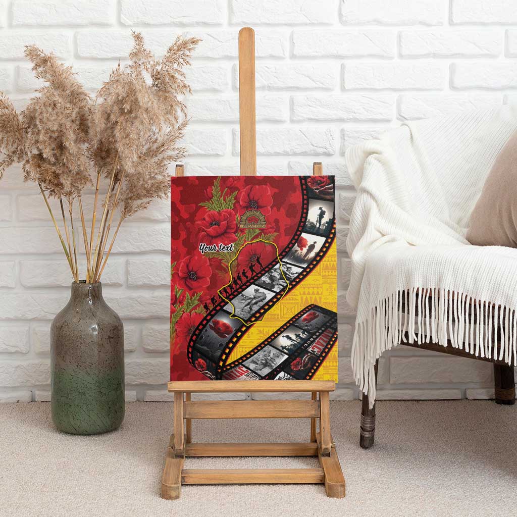 Personalised Niue ANZAC 1915-2026 Filmstrip Canvas Wall Art Lest We Forget 25 April LT9 - Polynesian Pride