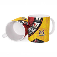 Personalised Niue ANZAC 1915-2026 Filmstrip Ceramic Mug Lest We Forget 25 April LT9 - Polynesian Pride