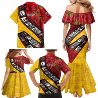 Personalised Niue ANZAC 1915-2026 Filmstrip Family Matching Mermaid Dress and Hawaiian Shirt Lest We Forget 25 April LT9 - Polynesian Pride