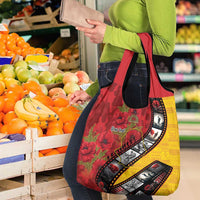 Personalised Niue ANZAC 1915-2026 Filmstrip Grocery Bag Lest We Forget 25 April LT9 - Polynesian Pride