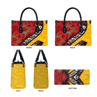 Personalised Niue ANZAC 1915-2026 Filmstrip Leather Bag Lest We Forget 25 April LT9 - Polynesian Pride