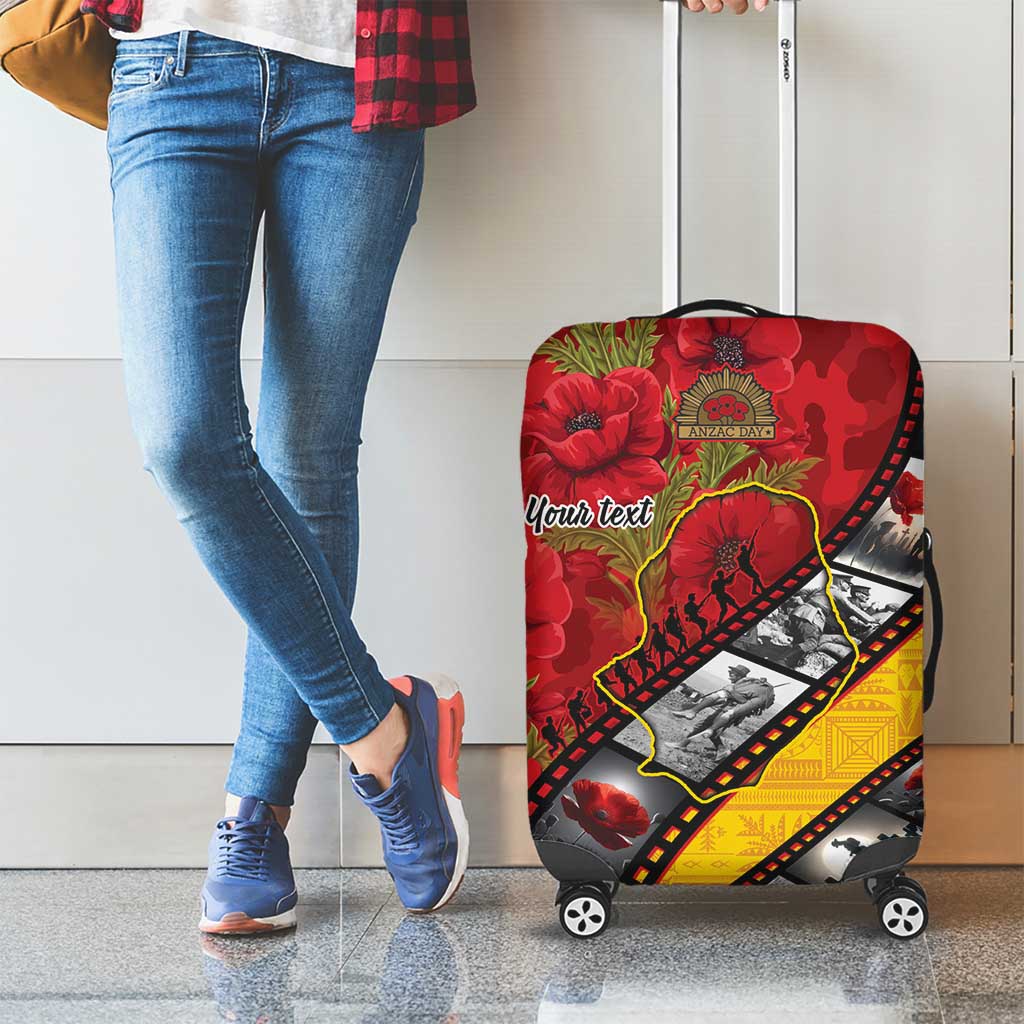 Personalised Niue ANZAC 1915-2026 Filmstrip Luggage Cover Lest We Forget 25 April LT9 - Polynesian Pride
