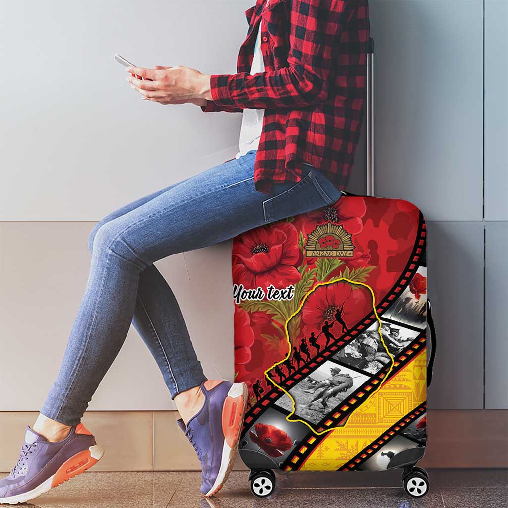 Personalised Niue ANZAC 1915-2026 Filmstrip Luggage Cover Lest We Forget 25 April LT9 - Polynesian Pride