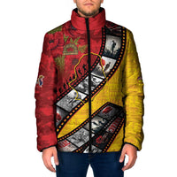 Personalised Niue ANZAC 1915-2026 Filmstrip Padded Jacket Lest We Forget 25 April LT9 Men Gold - Polynesian Pride