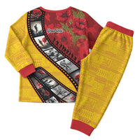 Personalised Niue ANZAC 1915-2026 Filmstrip Pajama Set Lest We Forget 25 April LT9 - Polynesian Pride
