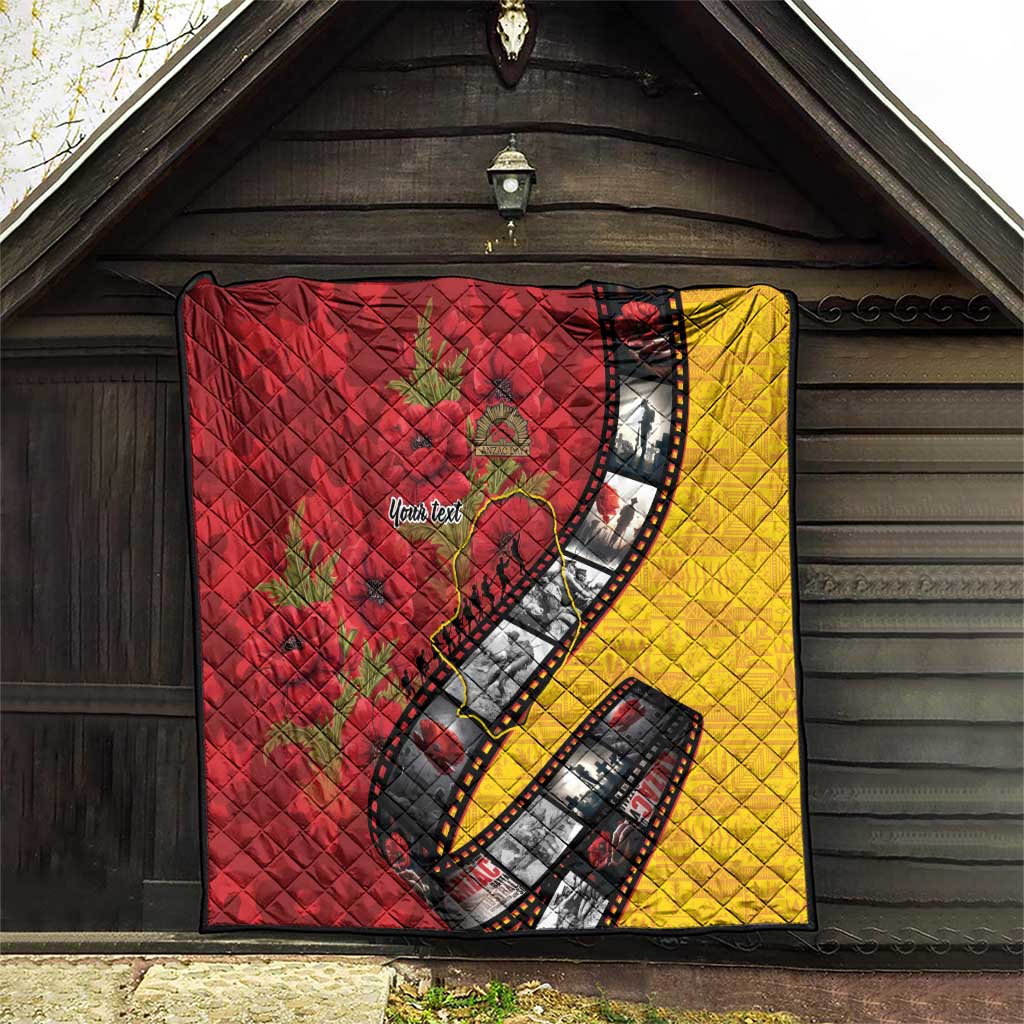 Personalised Niue ANZAC 1915-2026 Filmstrip Quilt Lest We Forget 25 April LT9 - Polynesian Pride