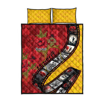 Personalised Niue ANZAC 1915-2026 Filmstrip Quilt Bed Set Lest We Forget 25 April LT9 - Polynesian Pride