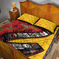 Personalised Niue ANZAC 1915-2026 Filmstrip Quilt Bed Set Lest We Forget 25 April LT9 - Polynesian Pride