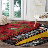 Personalised Niue ANZAC 1915-2026 Filmstrip Round Carpet Lest We Forget 25 April LT9 - Polynesian Pride