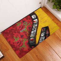 Personalised Niue ANZAC 1915-2026 Filmstrip Rubber Doormat Lest We Forget 25 April LT9 - Polynesian Pride
