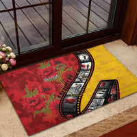 Personalised Niue ANZAC 1915-2026 Filmstrip Rubber Doormat Lest We Forget 25 April LT9 - Polynesian Pride