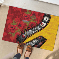 Personalised Niue ANZAC 1915-2026 Filmstrip Rubber Doormat Lest We Forget 25 April LT9 - Polynesian Pride