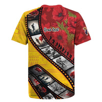 Personalised Niue ANZAC 1915-2026 Filmstrip Rugby Jersey Lest We Forget 25 April LT9 - Polynesian Pride