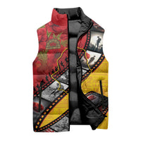 Personalised Niue ANZAC 1915-2026 Filmstrip Sleeveless Puffer Jacket Lest We Forget 25 April LT9 - Polynesian Pride