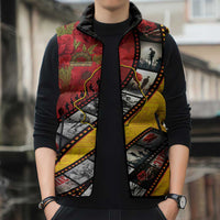 Personalised Niue ANZAC 1915-2026 Filmstrip Sleeveless Puffer Jacket Lest We Forget 25 April LT9 - Polynesian Pride