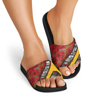 Personalised Niue ANZAC 1915-2026 Filmstrip Slide Sandals Lest We Forget 25 April LT9 - Polynesian Pride